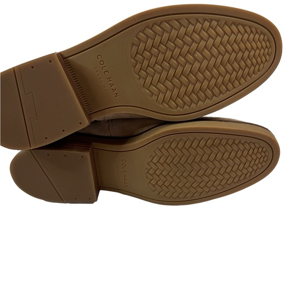 Cole Haan Size 7B Tan Sand Suede Leather Hampshire Buckle Bootie - Picture 14 of 14